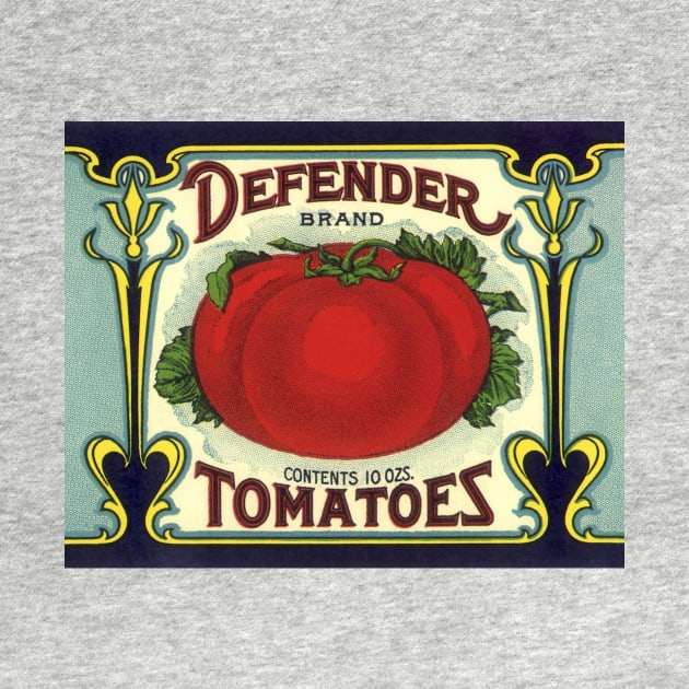 Vintage Defender Tomatoes Label by MasterpieceCafe